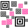 pink and black squares