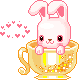 cute bunny in cup