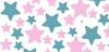 pastel pink & blue stars