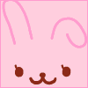 Pink bunny face
