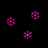 pink snowflakes