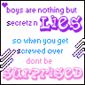 Boys are secrets and lies