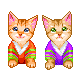 twin christmas cats