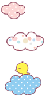 Chick on clouds