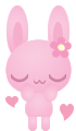cute kawaii pink bunny