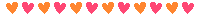 red and orange heart divider