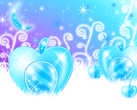 cute kawaii blue apple