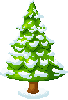 snowy christmas tree