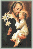 St. Joseph and The Child Jesus Sparkle Card.