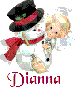 Dianna Snowman with angel