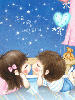 cute kawaii lil lovers kiss i love you