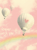 cute kawaii air balloon forever with you