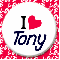 I heart Tony button