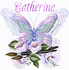Catherine glittered butterfly