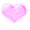 Zet in a pink blinking heart 