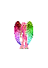 pink and green angel