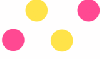 dots, yellow and pink