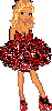 cheering in red